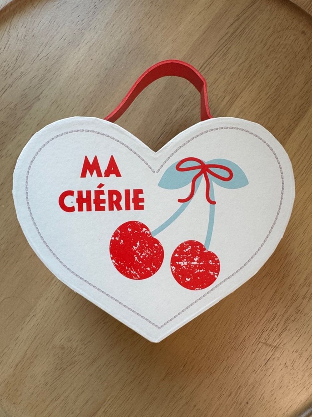 “Ma Cherie” Mini Heart-Shaped Cardboard Box